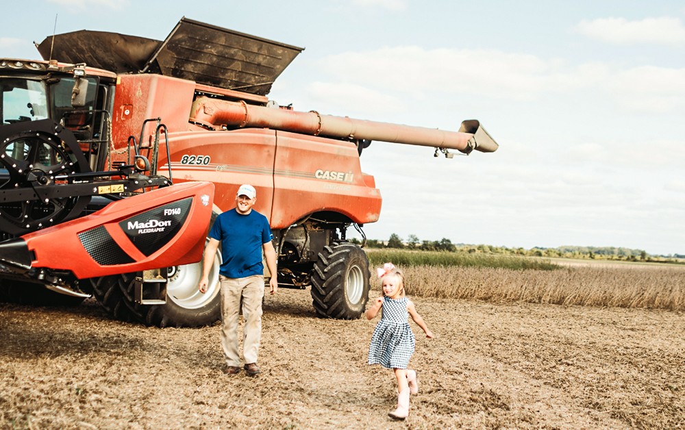 Grower Celebrating Corn Harvest
